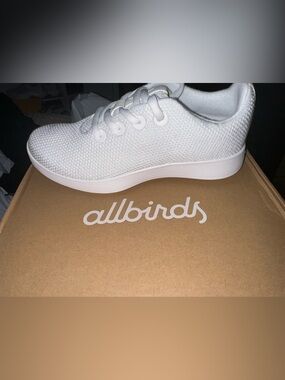 allbirds White Knit Lace-Up Sneaker — Lightweight Everyday Shoe